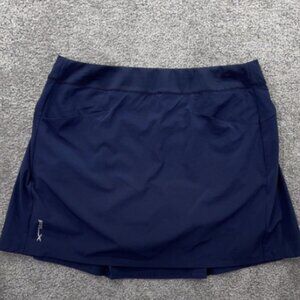 RLX Ralph Lauren Skort Womens Large Navy Blue Lined Athletic Skirt Golf Tennis